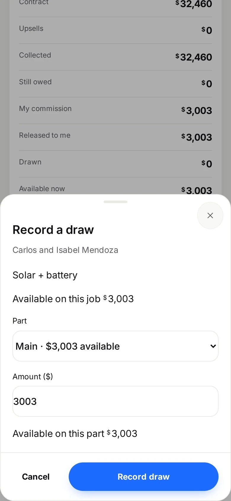 DRAWS: Record a draw in seconds.